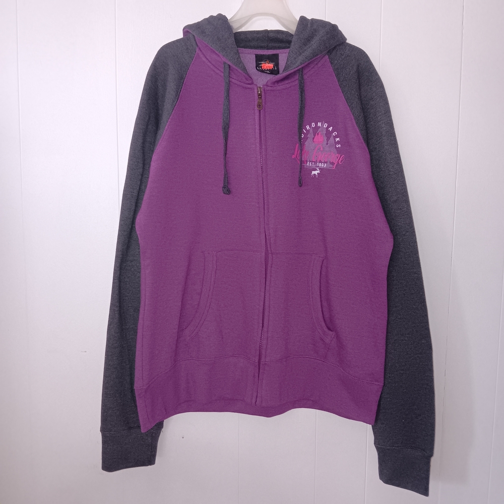 Prairie Mountain Women's Adirondacks Lake George Full Zip Hoodie Sweatshirt XXL